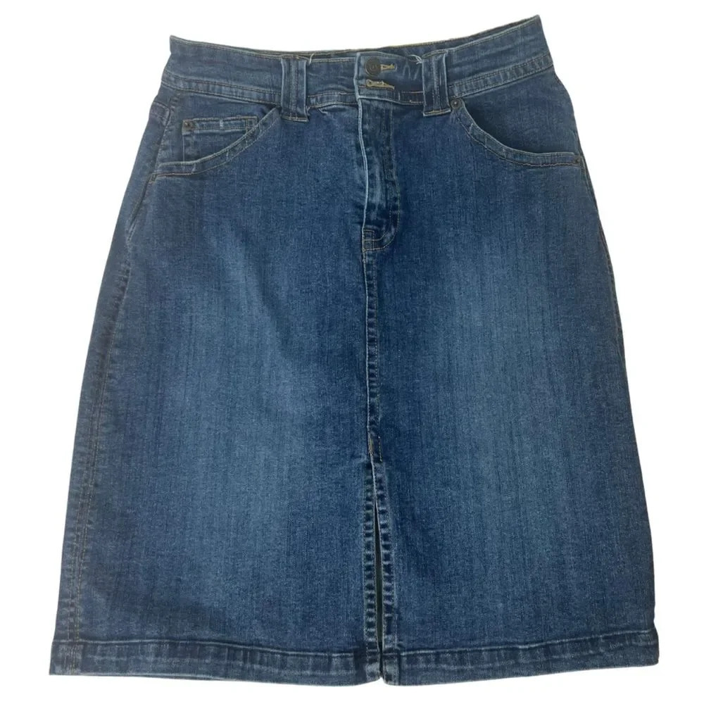 St Johns Bay Long Denim Skirt 5 Pocket Size 4‎